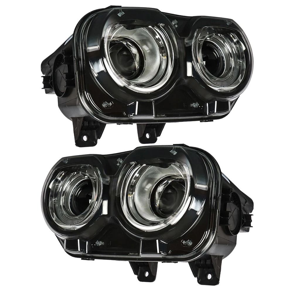 Premium Dodge Challenger Headlights LED Projector Headlamp Pair