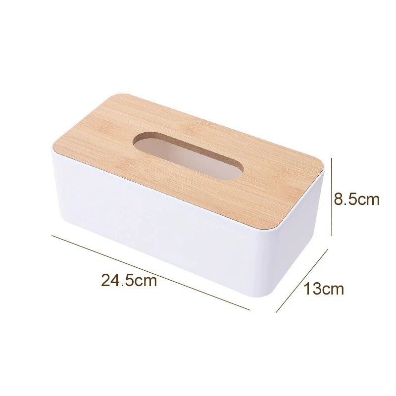 Premium Minimalist Rectangular Tissue Box & Detachable Household Paper Dispenser