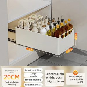 Pull Out Kitchen Cabinet Storage Organizer Rack