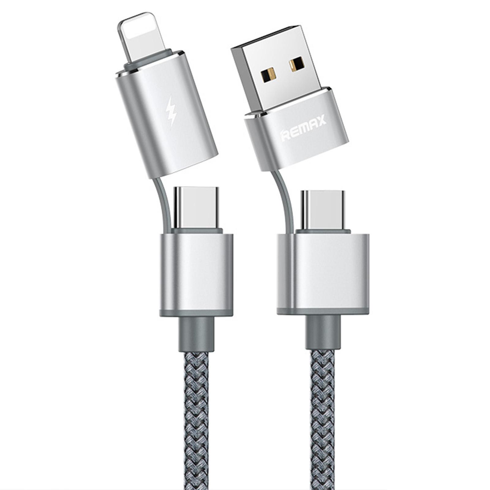 REMAX Aurora 4-in-1 Fast Charging Cable 1M Multi Connector Data Sync Cable