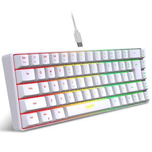 RGB Compact Gaming Keyboard Wired Backlit Keyboard for Windows PCs & Laptops