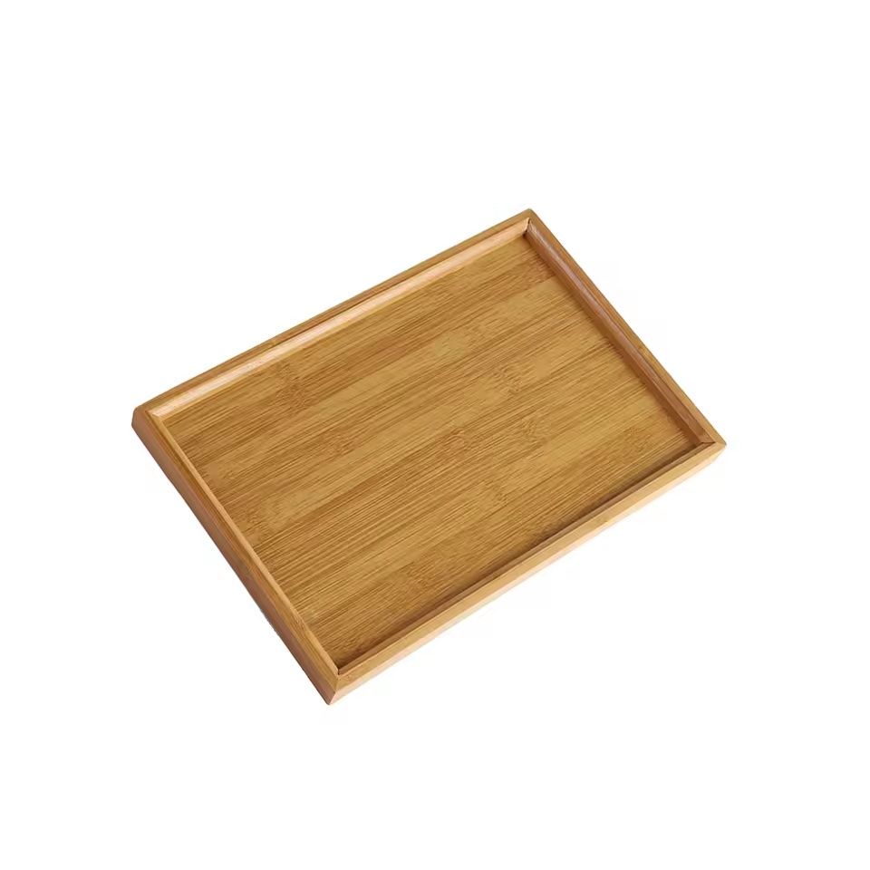 Rectangular Wooden Serving Tray - Premium Tableware Food Platter for Kitchen, Tea Bars & Parties