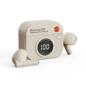 Retro Camera Style TWS Wireless Earbuds with Bluetooth Stereo Sound