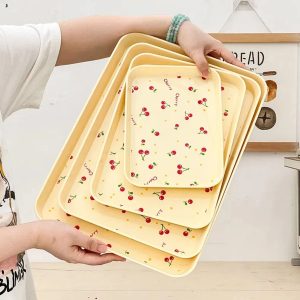Retro Cherry Pattern Serving & Display Tray