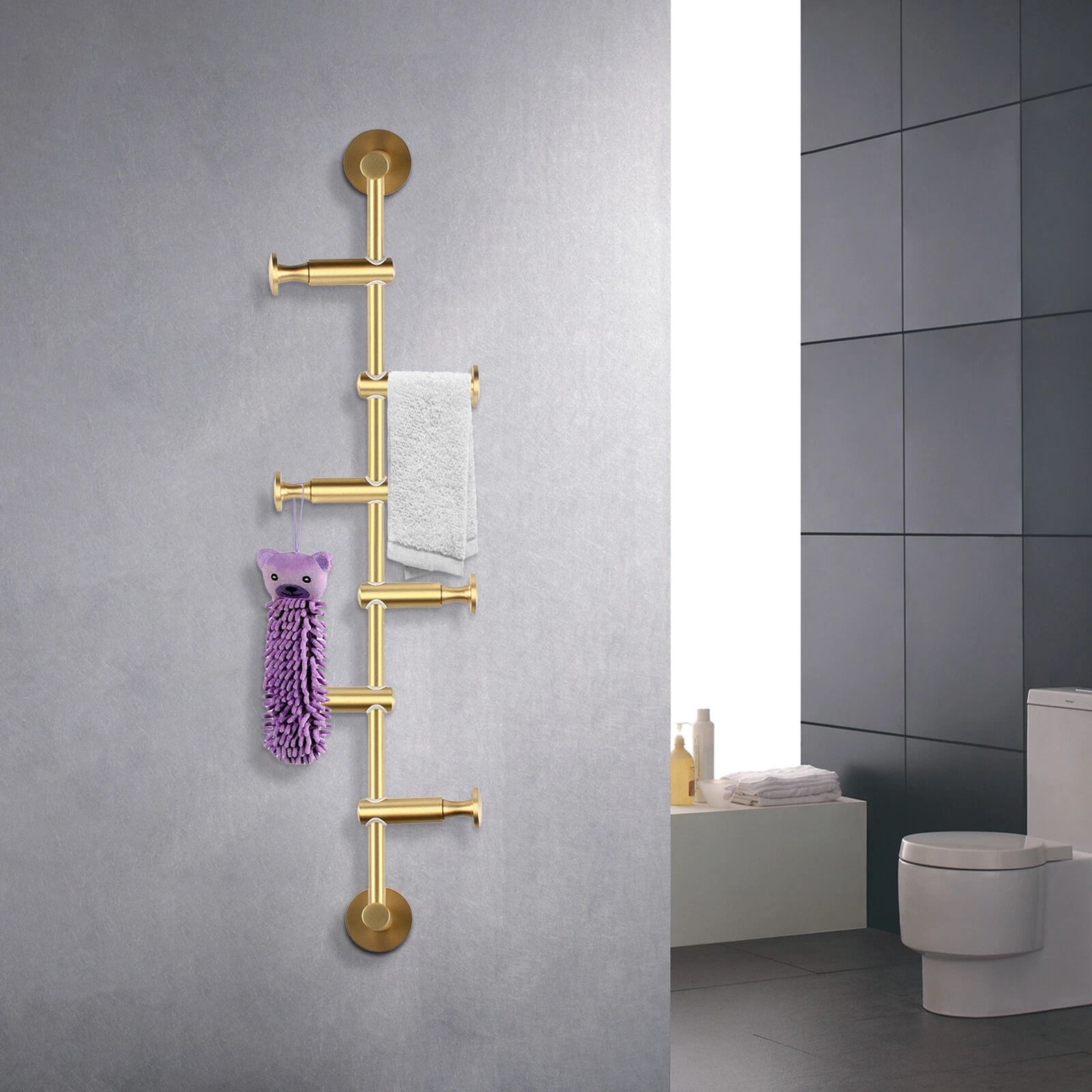 Retro Wall Mounted Coat Rack Hook Hat Rack for Entryway Storage