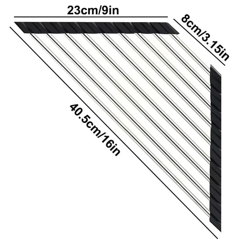 Roll-Up Triangle Sink Drying Rack