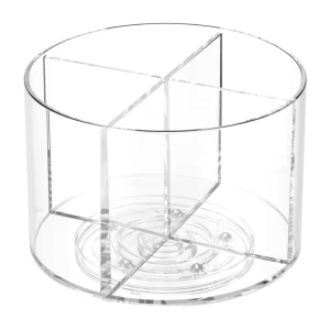 Rotating Clear Spice Rack & Flavor Packet Organizer Tray
