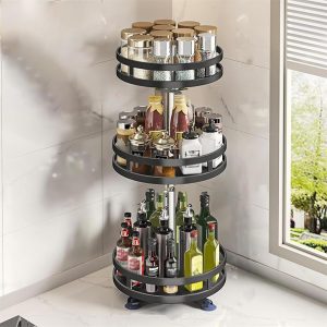 Rotating Spice Organizer Turntable Kitchen Storage Rack