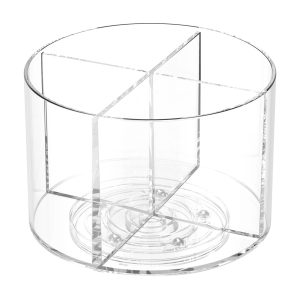 Rotating Spice Rack Tray - Clear 360 Divided Flavor Packet Holder & Multipurpose Kitchen Organizer