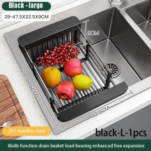 Scalable Sink Rack Dish Drying Rack, Kitchen Storage Organization, Tableware Drainboard, Kitchen Accessories Organizer