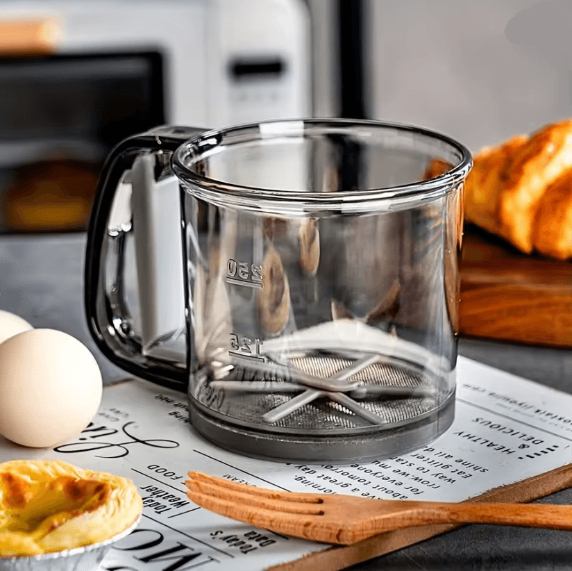 SiftEase Semi Automatic Flour Sifter with Hand Press Design