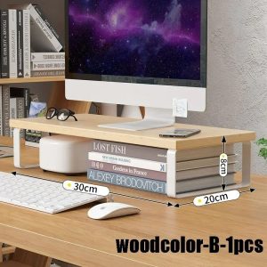 Simple Desktop Storage Rack and Elevated Computer Stand