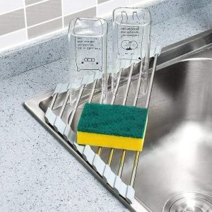 Sink Drain Rack Foldable Kitchen Sink Sponge Bowl Chopsticks Drain Rack