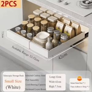 SlideMax Pull-Out Cabinet Organizer & Expandable Storage Drawer