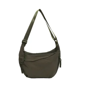 Solid Color Trendy Shoulder Bag, Daily Multifunctional Canvas Bag, Personalized Minimalist Dumpling Bag