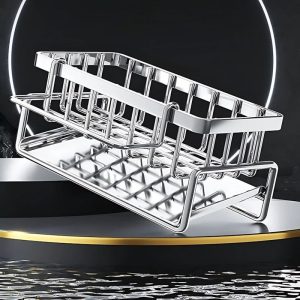 Stainless Steel Over Sink Drying Rack - Large Capacity Over The Sink Dish Rack for Kitchen Countertop