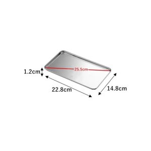 Stainless Steel Rectangular Food Serving Tray