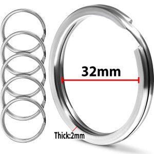 Stainless Steel Split Key Rings for DIY Keychains and Jewelry Making