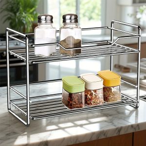 SteelStack 2 Tier Kitchen Spice Organizer Rack