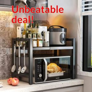 Telescopic Countertop Microwave & Oven Storage Rack
