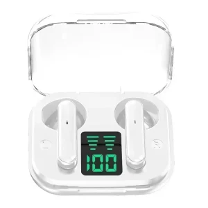 Transparent TWS Wireless Earbuds ENC Mic and LED Power Display