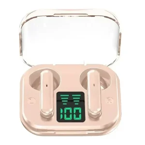 Transparent Wireless Earbuds with LED Display and ENC Noise Reduction