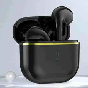 Transparent Wireless Earbuds with Mic and LED Power Display