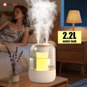 USB Humidifier with LED Night Light, Large Capacity Cool Mist Maker for Household Use
