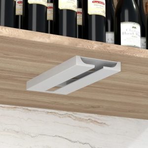 Under-Cabinet Inverted Wine Glass Rack & Hanging Stemware Holder
