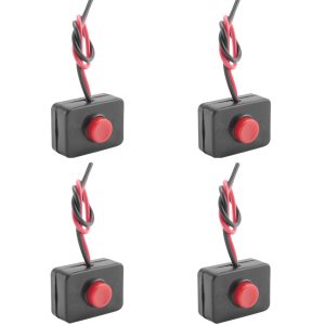 Universal Car Horn Push Button Switch Kit 4 Pack Surface Mount Momentary Control Buttons
