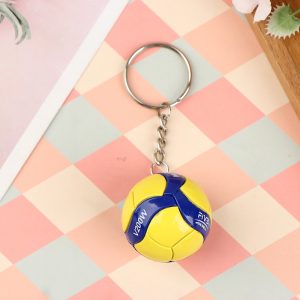 VolleyCharm PVC Volleyball Keychain Sports Gift Accessory
