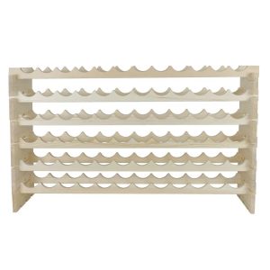 Wine Rack Storage Stand, Bottles Stackable Modular Design, Holds Bottles, Easy Assembly, Customizable Finish