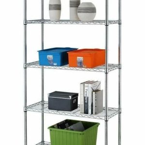 Wire Shelving Rack Adjustable Shelf Storage Unit for Home & Commercial Use