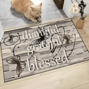 Wooden Box Trap Print Doormat - Washable Absorbent Indoor Entryway Rug