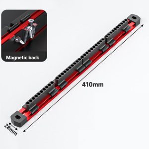 40-Hole Magnetic Screwdriver & Drill Bit Storage Rack