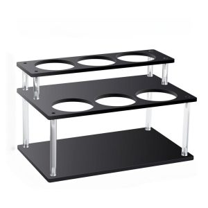 Acrylic Coffee Syrup Organizer Rack for Coffee Bar Kitchen Counter and Condiment Storage