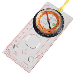 Baseplate Compass with Map Ruler for Hiking and Orienteering