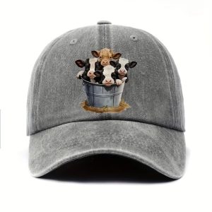 Cute Cow Print Adjustable Baseball Cap