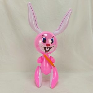 Cute Inflatable Rabbit Toy for Kids Soft PVC Animal Play Toy Birthday Party Gift
