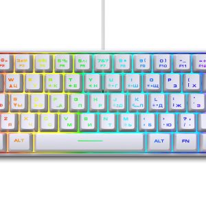 Gaming Keyboard RGB Backlit Key Compact Mechanical Feel Waterproof Keyboard