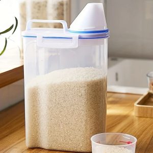 Large Capacity Airtight Rice Dispenser and Cereal Storage Container
