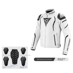 Men's Motorcycle Jacket, Winter Riding Gear with Protection, Windproof, Removable Thermal Liner, Water Resistant Riding