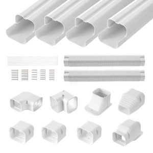Mini Split Line Set Cover 3 Inch PVC AC Pipe Cover Kit