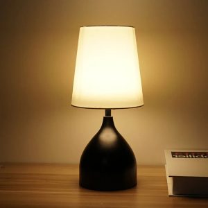 Modern LED Bedroom Table Lamp, Full Touch Control Dimmable Creative Study Lamp