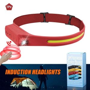 Motion Sensor LED Headlamp with Wide-Beam Floodlight