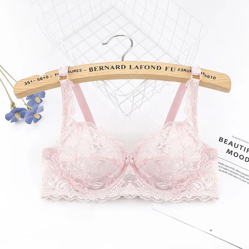 Plus Size Embroidery Lace Push-Up Bra