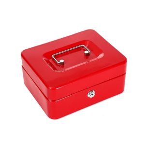 Portable Fireproof Safe Box with Key Lock Secure Document Storage Box for Home Office and Travel