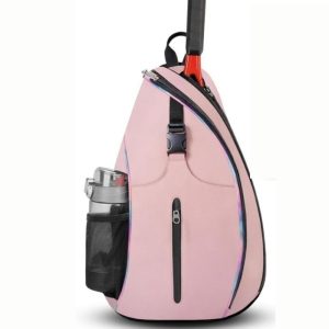 Portable Pickleball Backpack Large Capacity Tennis Racket Bag with Reversible Shoulder Design