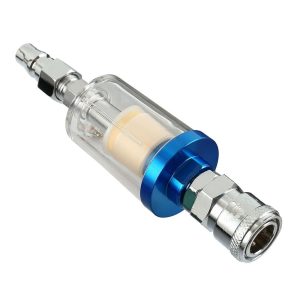 Professional Spray Gun Water Separator Inline Air Compressor Moisture Filter 1 Quarter Inch Thread