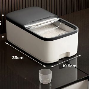 Rice Storage Box with Lid Insect Moisture Proof Grain Container